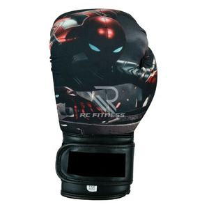 Gants de boxe en cuir de vachette aux tons métalliques pour hommes, fermeture auto-agrippante, antidérapants, personnalisables, RC Fitness Wear - Product Image 5