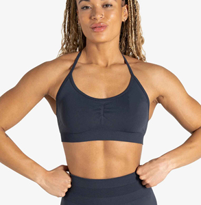 Soutien-gorge de sport et de yoga personnalisé, sexy, à col en V profond, antichoc, pour filles, vêtements de fitness, haut de sport, avec logo personnalisé, pour femmes - Product Image 1