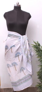 Women Cotton Palm Print <b>Sarong</b> Beach Pareo Lightweight Summer <b>Wrap</b> Resort Cover Up Shawl <b>sarongs</b>. - Product Image 5