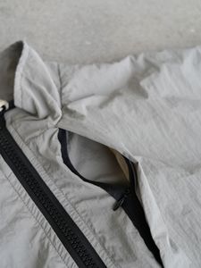 Men's Grey Color Blocking Windproof <b>Racer</b> <b>Jacket</b> Zipper Front Sporty Stand Collar Polyester Outerwear Spring Regular Sleeve - Product Image 2