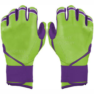 Wholesale Professional Baseball Batting <b>Gloves</b> Long Cuff Leather Quick-Dry Eco-Friendly Multiple Colors Adult Sizes - Product Image 2