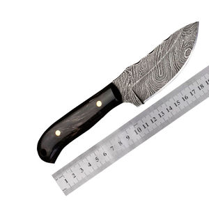 Cuchillo de acero de Damasco hecho a mano con mango de madera para uso en exteriores y camping, herramientas de supervivencia, cuchillos de caza. - Product Image 2