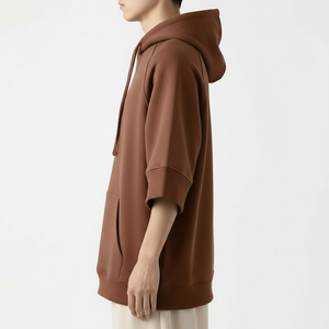 Fabricant de sweats à capuche personnalisés, sweats à capuche surdimensionnés à manches courtes en gros - Product Image 3