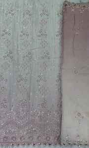 Tissu de soie perlé de haute qualité, fait main, importé, pour robes de mariée, confection de vêtements de haute couture et vêtements ethniques de créateurs. - Product Image 4