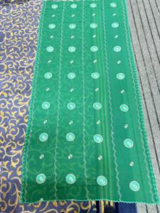 Foulard Hijab en Chiffon pour Femmes Africaines, Brodé de Strass Floraux, Châle de Mariage Aso Ebi, Doux, Léger et Respirant AHE - Product Image 2