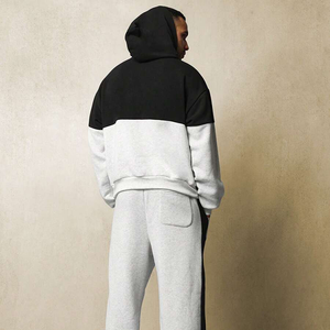 Conjunto Deportivo de 2 Piezas, Sudadera Holgada y Pantalones Deportivos, Estilo Urbano, Unisex, Personalizable con Impresión, Algodón Grueso - Product Image 3