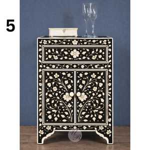 Modern Eco-Friendly Bone Inlay Round Side Table <b>Baptism</b> <b>Decorative</b> Handmade Accent Table - Product Image 4