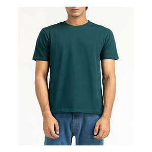 T-shirt imprimé en coton 100% pour homme, coupe ample, tricoté, 240g, col rond, manches courtes, respirant, écologique - Product Image 3