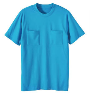 เสื้อยืดคอตตอนผู้ชายสั่งทำพิเศษ พิมพ์ลายสกรีน เสื้อยืดมีกระเป๋า ปักลายเชฟ เสื้อยืดสองกระเป๋าสำหรับผู้ชาย - Product Image 1