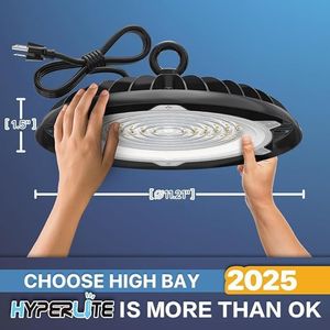 Lampada LED UFO da 150W per Illuminazione Industriale, 19500LM, Alta Luminosità, Temperatura Colore 5000K, Grado di Protezione IP65, Cavo da 6 Piedi per Magazzini - Product Image 2