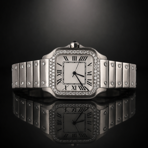 VVS Stainless Steel Automatic Mechanical <b>Watch</b> High Quality Luxury Elegant Analog Glass Crystal Fashion Jewelry Limited Edition - Product Image 1