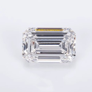 Diamant de laboratoire taille émeraude, couleur DEF, pureté VVS VS, qualité supérieure, diamant CVD, fabricant - Product Image 2