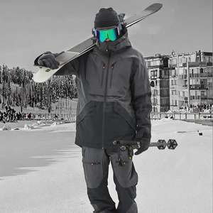 Mono de Esquí Unisex para Hombre, Cierre con Cordón, Impermeable 10.000 mm, Transpirable, Secado Rápido, con Capucha, Forro Polar Aislante de 300 g, Personalizable - Product Image 3