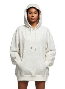 Sudadera con Capucha para Hombre con Pedrería, Personalizada, de Felpa Francesa de 480 g/m², Lavado Ácido, Corte Holgado, Estilo Urbano OEM - Product Image 1