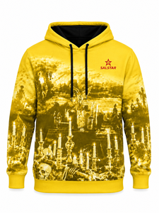 Sudadera con Capucha Amarilla de Terror para Fiesta de Halloween, Sudadera con Capucha Personalizada con Gráficos, Fabricante Mayorista, Logotipo de Marca Personalizado - Product Image 3