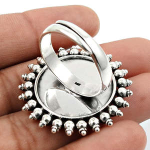 925 Sterling <b>Silver</b> Pretty Mandala Art Design <b>Eternity</b> <b>Ring</b> For Women Classic Artisan Design Bohemian Jewelry At Wholesale Price - Product Image 3