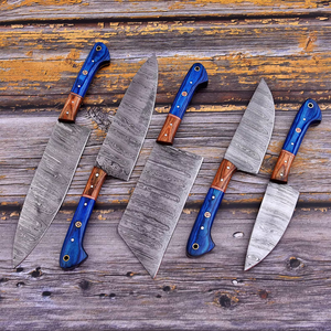 Nordic Forge Five-Piece Damascus Steel Chef <b>Knife</b> <b>Set</b> Pakka Wood Handles Custom OEM Handmade Kitchen <b>Knives</b> <b>Set</b> Full Tang <b>Knives</b> - Product Image 3
