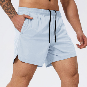 Side Split Gym Shorts Men Quick Dry Gym Running Shorts Wholesale Double <b>Layer</b> Fitness Shorts Exercise Gym Wears Shorts - Product Image 2