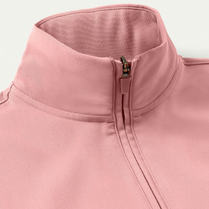 Blouse de travail unisexe rose avec fermeture éclair et poches pour usage hospitalier, en tissu tissé coton-polyester, détection des aiguilles - Product Image 4