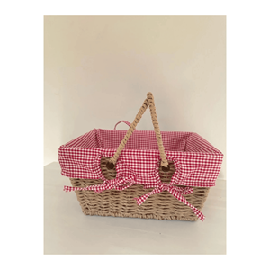 Square bamboo <b>basket</b> produced from eco bamboo material with handle for fruit holding cake <b>display</b> and storage use Vietnam - Product Image 6