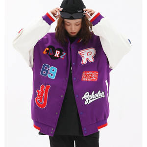 Custom Letterman Jacket Outdoor Winter Jacket <b>Coat</b> Clothing Cardigan Crop Top Baseball Varsity Jacket for Women 2025 - Product Image 1