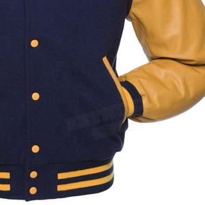 Chaqueta universitaria de lana de alta calidad para hombre, chaqueta de béisbol con letras bordadas y logotipo personalizado para invierno - Product Image 4