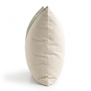 Oreiller de cou rectangulaire blanc, style moderne minimaliste, respirant, écologique, avec rembourrage en fibres, 100% coton, 100% polyester - Product Image 3