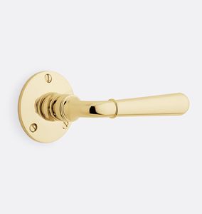 Poignée de porte double battante tendance en laiton et acier inoxydable pour mobilier domestique, personnalisable avec serrure de passage ou de confidentialité - Product Image 5