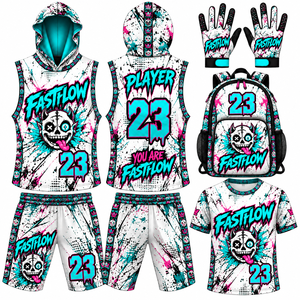 New Trending Custom <b>Blank</b> Package Deal Quarterback Training <b>Flag</b> 7v7 Football Jerseys Digital Print Compression Set Plus Size - Product Image 1