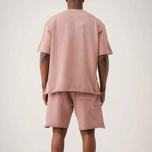 Conjunto de Camiseta y Pantalones Cortos de Playa de Algodón de Alta Calidad, Nuevo, Moderno, con Estampado a la Moda - Product Image 3