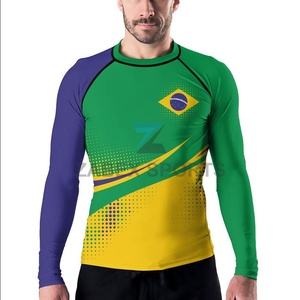 Camiseta de Compresión ZABEX SPORTS 2026 con Estampado Digital de Manga Larga para MMA y BJJ, Elástica, de Spandex/Poliéster para Hombre - Product Image 4