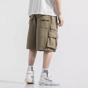 Shorts cargo pour homme personnalisés, multi-poches, streetwear, coupe ample, en coton, décontractés, shorts utilitaires, shorts de mode d'été - Product Image 3