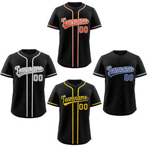 Jersey Deportivo con Logotipo Personalizado de la Mejor Calidad y MOQ Bajo, Transpirable, Antibacterial, de Secado Rápido, Tallas Grandes, Fabricantes de Jerseys de Béisbol - Product Image 3