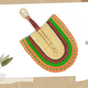 2026 New Colorful Woven Seagrass Fans <b>Wall</b> <b>Decor</b> for Home Decoration Birthday Party Wedding <b>Decor</b> Made in Vietnam - Product Image 4