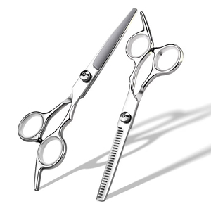 Tijeras de Peluquería de Acero Inoxidable, Afiladas y que No se Atascan, Tijeras Planas de 17 cm, Tijeras Manuales Profesionales para Cortar el Cabello - Product Image 2