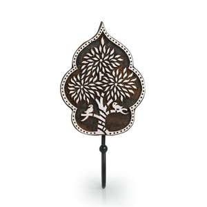 Tree Hand Carved Sheesham Wood Wall <b>Hook</b> for Towels Coats <b>Kitchen</b> Hanging Decor - Product Image 1