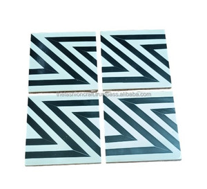 Modern Eco-Friendly <b>Square</b> Resin Inlay Coaster <b>Set</b> of 4 Pieces 10x10cm for Tea & Coffee with Custom Logo High Quality - Product Image 3