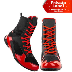 Zapatos de Boxeo con Logotipo Grabado Personalizado de Fábrica, Botas de Combate en Blanco al por Mayor, Zapatos de Boxeo con Etiqueta Personalizada, Botas Profesionales para Combate - Product Image 1