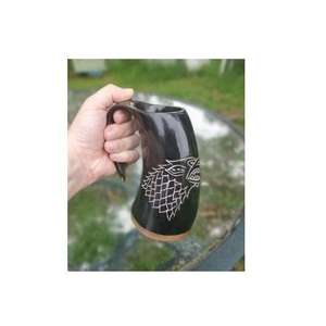 Chopes à bière viking en corne de buffle naturelle, faites à la main, pour une dégustation authentique - Product Image 1