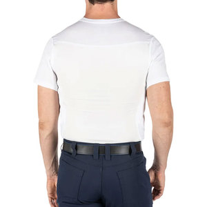 <b>White</b> Men's Tactical <b>Concealed</b> Carry T-Shirt Spandex Slim Fit Shooting Gun Pockets Undercover Tactical Holster T-Shirts - Product Image 6