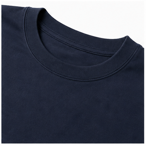 เสื้อยืดคอกลมแขนสั้นทรงโอเวอร์ไซส์สำหรับผู้ชาย สีน้ำเงินมิดไนท์ รุ่น MTS-OVR-0007 - Product Image 6