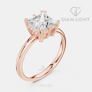 Bague en diamant de laboratoire taille princesse 1,94 carat certifiée IGI, or blanc 14 carats, couleur F+, clarté VS+, pour fiançailles, anniversaire, cadeau - Product Image 4
