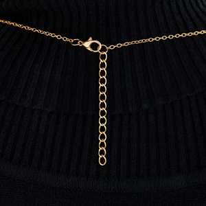 สร้อยคอหัวใจสีทองของปราโอะพร้อมต่างหูเครื่องประดับชั้นดีป้องกันการเสื่อมเสีย - Product Image 1