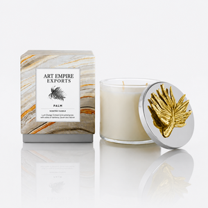 Portavelas de Vidrio Hecho a Mano de Lujo con Tapa de Hoja de Oro, Forma Redonda, Resistente al Calor, para Decoración del Hogar y Uso en Interiores - Product Image 4