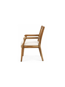 Sillón Moderno de Madera Maciza con Respaldo en X y Asiento Tapizado, Silla de Comedor Clásica para Muebles de Restaurante y Hotel - Product Image 3