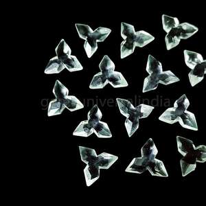 Natural Crystal <b>Quartz</b> Ninja Star Shape Hand Carved Gemstone Beads For Jewelry Making 12mm <b>Clear</b> <b>Quartz</b> Briolette Charms Bulk - Product Image 1