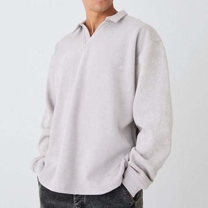 Chemises de rugby à manches longues en coton 100% de grande taille pour hommes, logo personnalisé, antibactériennes, respirantes, séchage rapide - Product Image 5