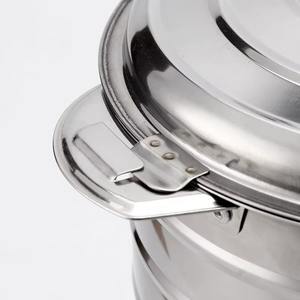 Casserole luxueuse en acier inoxydable, fabriquée avec soin, avec couvercle assorti, adaptée aux cuisines domestiques et à un usage commercial. - Product Image 3