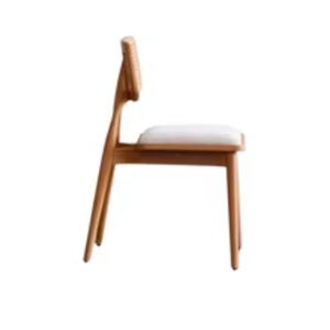Chaise de jardin en teck et rotin avec assise en mousse souple - Product Image 5