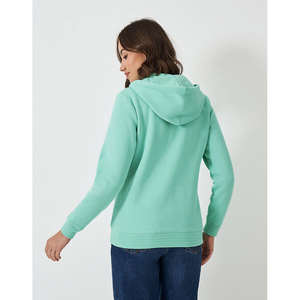 Custom Emboss Print Blank <b>Ladies</b> Crop Top Hooded Sweatshirts Cotton Hip Hop Oversize Women Cropped Zip Neck <b>Jacket</b> Hoodies - Product Image 6